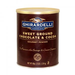 Ghirardelli Sweet Ground Chocolate and Cocoa Powder, 3 Pound -- 6 per case.