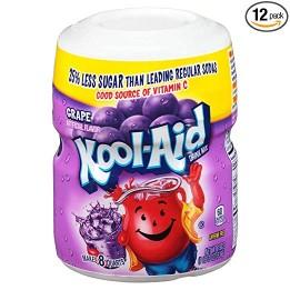 Kool Aid Grape Drink Mix (19oz Canister, Pack of 12)