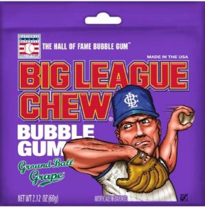 Big League Chew Bubblegum Ground Ball Grape 2.12 oz 9ct (PACK OF 12) Bulk