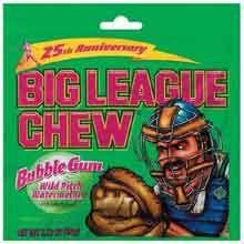 Big League Watermelon Bubble Chew Gum, 12 per pack -- 9 packs per case.