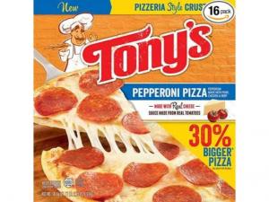 Tonys Pizzeria Style Pepperoni Pizza, 16 x 18.56 oz Case