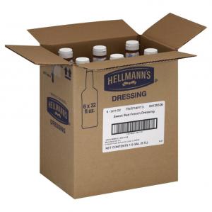 Hellmann's Dressings/Condiments Sweet Red French Salad Bottles 32oz (PACK OF 6)