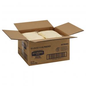 Hellmanns Real Mayonnaise Pouch, 24 Ounce -- 12 per case.