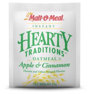 Hearty Traditions Apple and Cinnamon Oatmeal, 1.23 Ounce -- 200