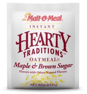 Hearty Traditions Maple and Brown Sugar Instant Oatmeal, 1.51 Ou