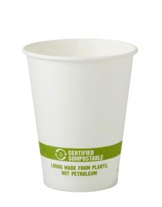 World Centric Compostable FSC Mix Paper Hot Cup with Ingeo Lining, 8 Ounce - 1000 per case.