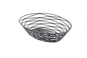 TableCraft Products Oval Black Metal Basket cs 1each (PACK OF 6)
