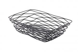 (Price/Case)Tablecraft BK17209 9X6X2.5 Basket Rect Bk Metal