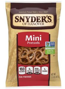 Snyder's of Hanover Mini Pretzels, 1.5 Ounce (Pack of 60)