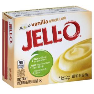 JELLO Vanilla Instant Pudding Mix (3.4oz Boxes, Pack of 24)