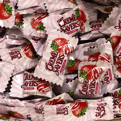 Creme Savers Strawberries & Cream Hard Candy - 1lb Bulk Bag