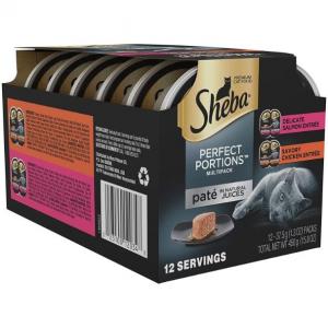 Sheba Perfect Portions Multipack Chicken And Salmon Entr?√•¬©e Wet Cat Food Trays, 2.6 Ounces,12 Servings ( Pack Of 2 )
