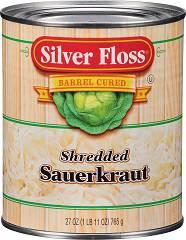 Silver Floss Sauerkraut Shredded, 27 Ounce (12 Pack)