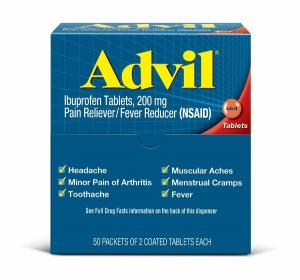 Advil Ibuprofen Pain Rel. Fever Reducer 200mg Tablet 50Each (PAC