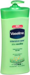 Vaseline SKIN CARE ALOE SOOTHE, 4 x 20.3 fl oz Case