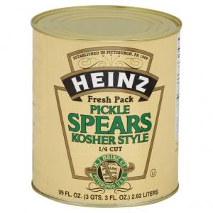 Heinz Dill Spear Pickles 74 Ct K 6-10 Cn Available Only East Of