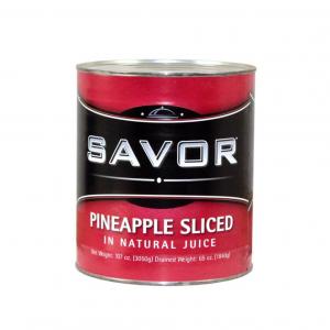 Savor Pineapple Slice Packed In Natural Juice #10 Can (107 Oz. 6 Per Case)