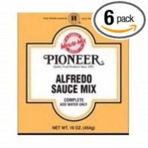 Pioneer Alfredo Sauce Mix, Compatible W/ Vegetables, Pasta, Soup (16 Oz, 6 Pack)