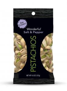 Wonderful Salt and Pepper Pistachio, 4.5 Ounce -- 24 per case.