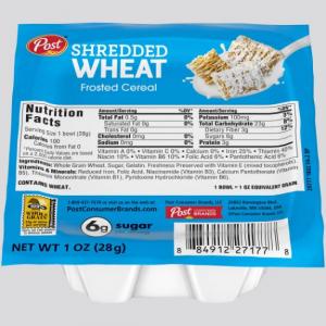 Post Shredded Wheat Frosted Cereal, 1 Ounce -- 96 per case.