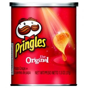 Pringles Potato Crisps Chips, Original Flavored, Single Serve, Grab and Go, 1.3 oz Can(Pack of 12)