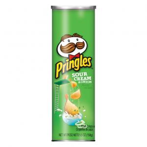 Pringles Sour Cream and Onion Crisps, 5. 5 Ounce - 14 per case.
