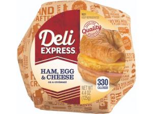 Deli Express Hot To Go Ham And Cheese Egg Croissant (4.4 OZ, 10 Per Case)