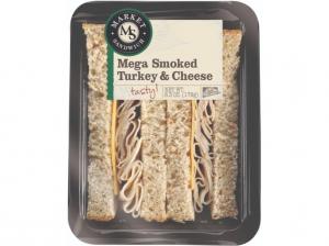 Deli Express Hickory Smoked Turkey & Cheese Mega Wedge Sandwich (6.3 OZ, 8/Case)