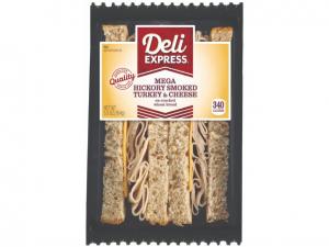 Deli Express Mega Deli Smoked Turkey And Cheese Sandwich (5.8 OZ, 8 Per Case)