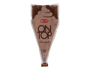 On Top Chocolate Flavored Whipped Topping Cream (16 Oz, Pack Of 6)