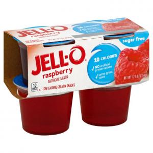 Jell O Sugar Free Raspberry Gelatin Snacks 12.5oz (PACK OF 6)