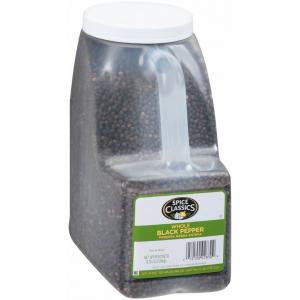 Spice Classics Whole Black Pepper Container 5.75lbs (PACK OF 3)