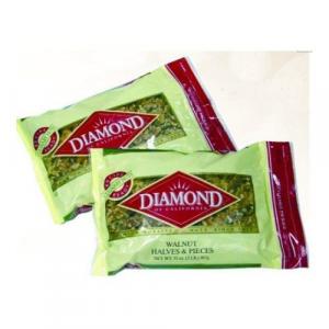 Diamond Walnut Halves & Pieces In A Bag 2lbs (PACK OF 12)