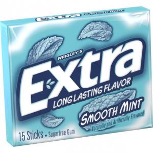 Extra Smooth Mint Sugarfree Gum - 10 count per pack -- 12 packs