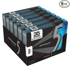 5 Gum Sugarfree Gum, Peppermint Cobalt, 35-stick pack (6 packs total)