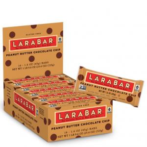 Larabar Gluten Free Bar, Peanut Butter Chocolate Chip, 1.6 oz Bars (16 Count)