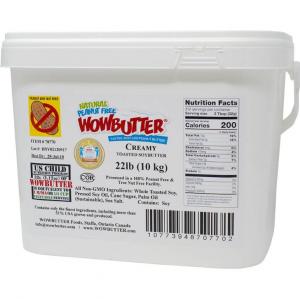 Wowbutter Gluten Free Peanut Free Creamy Spread, 1 x 22 lb Case
