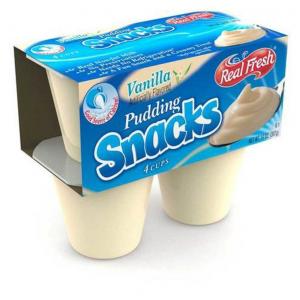 Real Fresh 10% Rdi Calcium Vanilla Flavored Pudding Snacks (3.5 OZ, 48 Per Case)