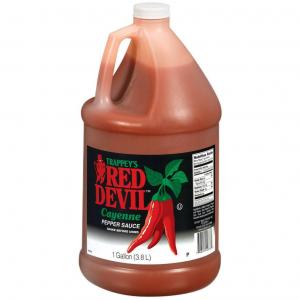 Trappey'S Red Devil Cayenne Pepper Hot Sauce, Plastic Bottle (1 Gallon, 4/Case)