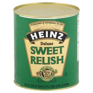 Heinz Deluxe Sweet Relish (99oz Cans, Pack of 6)