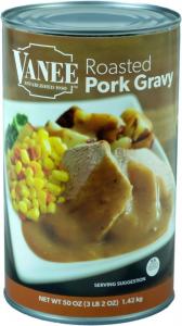 Vanee Roasted Pork Gravy, Can Packed, Bulk Size Case (50 OZ, 12 Per Case)