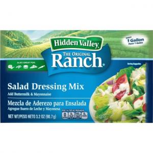 Clorox Hidden Valley Light Original Ranch Dressing Dry Mix, 3.2 Ounce -- 18 per case.