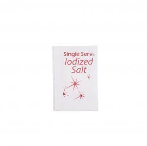 Single Serv Flat Iodized Salt Packet, 0.6 Gram -- 6000 per case.