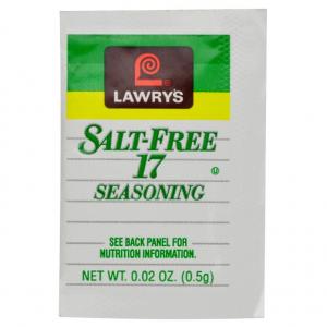Lawrys Salt Free 17 Seassoning - 0.6 gram packet, 500 per case