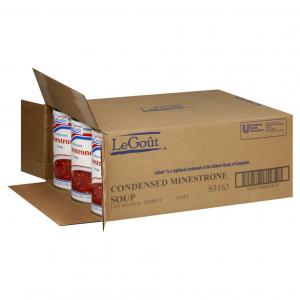 LeGout Condensed Minestrone Canned Soup - 51 oz. can, 12 per case