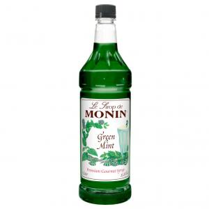 Monin Green Mint Premium Gourmet Flavored Syrup (33.8 Ounce, 4 Per Case)