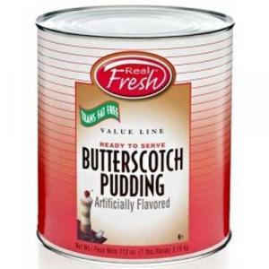 Real Fresh Value Line Trans Fat Free Butterscotch Pudding (7 lb. Cans, 6/Case)