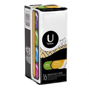 Kotex Fresh And Dry Long Pantiliners, 16 Count (12 Pack)