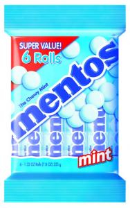 Mentos Chewy Mint Candy Roll Mint Party 132 oz/14 Pieces 6 Roll