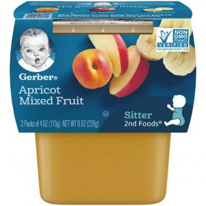 Gerber 2nd Foods Fruits - Apricot Mixed Fruit - 4 oz - 2 ct - 8pk